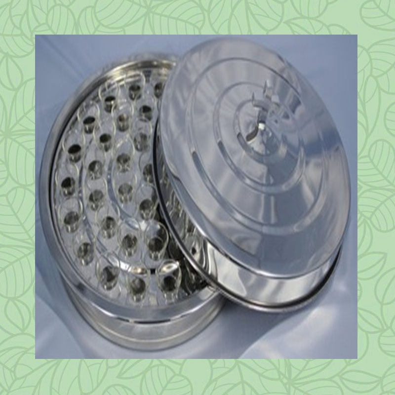 Reusable plastic cups stainless steel communion base tray set