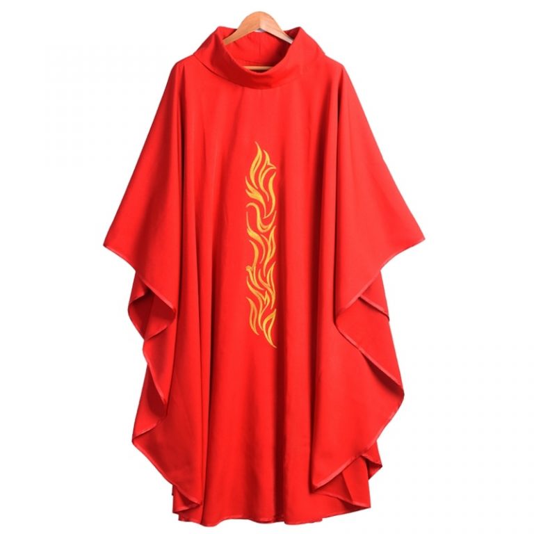 Red Catholic Church Chasuble Priest Vestments Robe Clegy Apparel ...